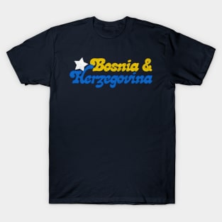 Bosnia /  Retro Faded Style Typography Design T-Shirt